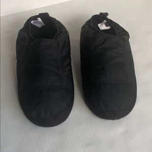 Black Puffy Down Slippers Size M/L
